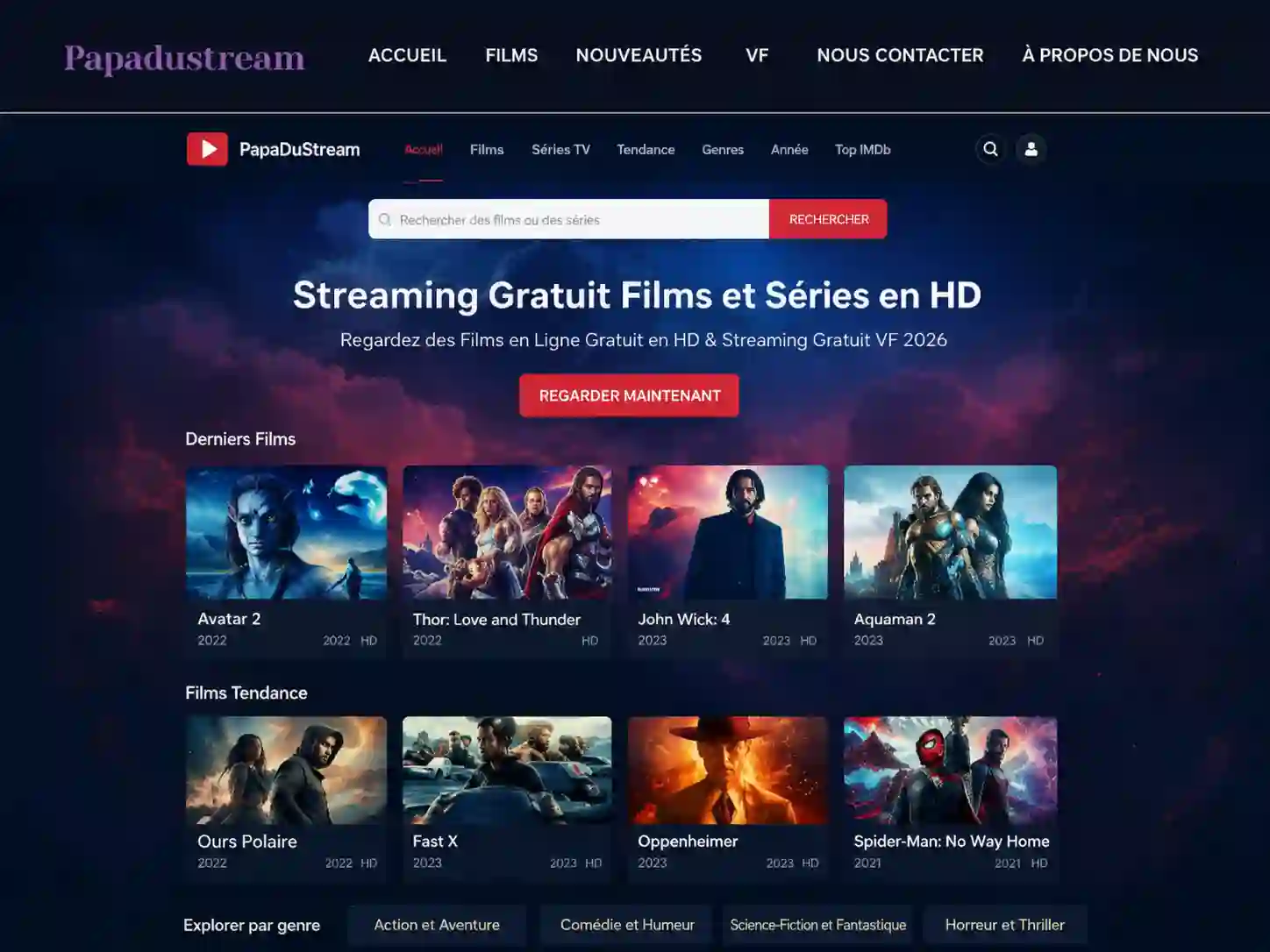 Papa du Stream Nouvelle Adresse
